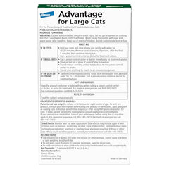 Advantage large cats flea-drops base skull application shows correct placement for fast flea control.