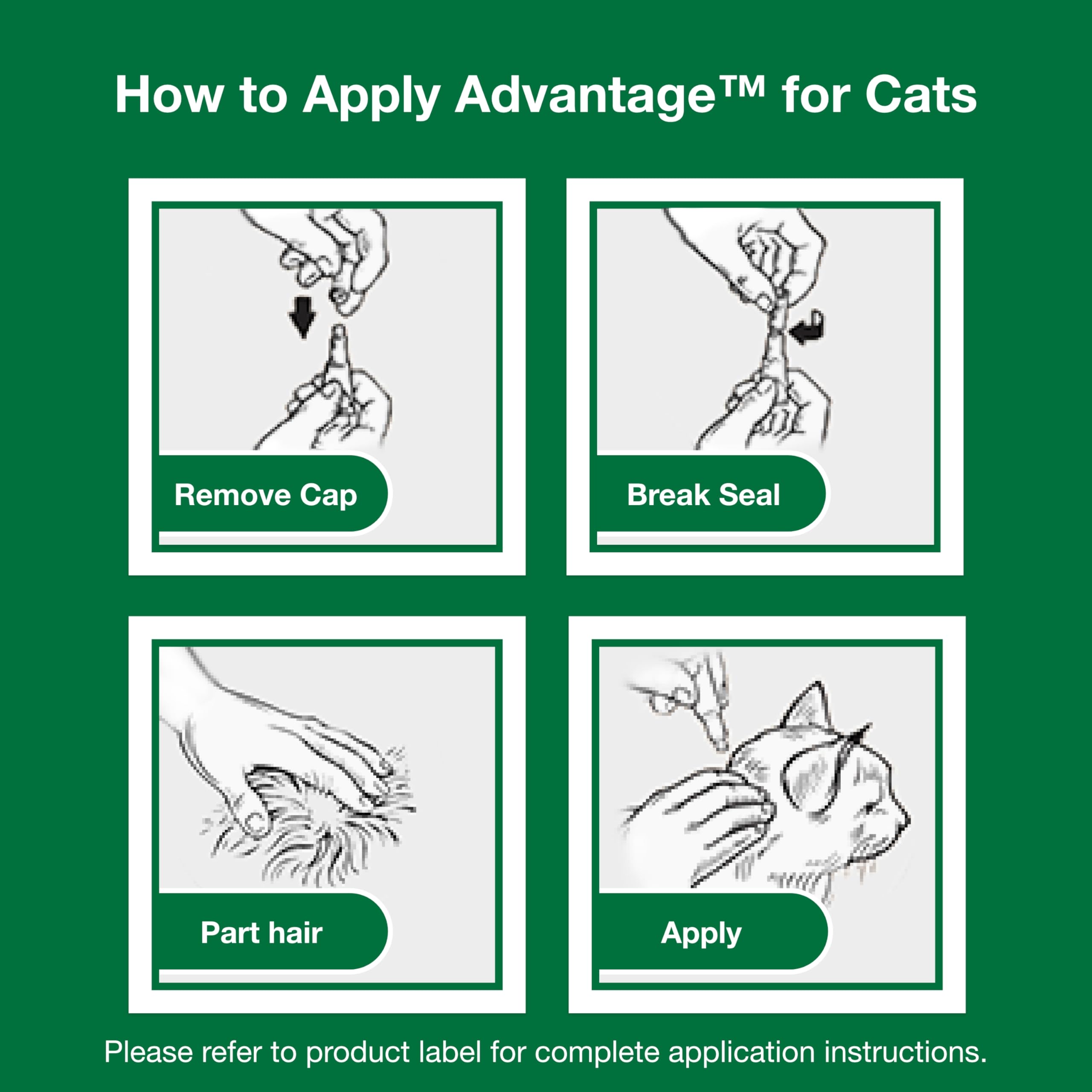 Advantage trusted-brand icon highlights more than 20 years of cat flea protection.