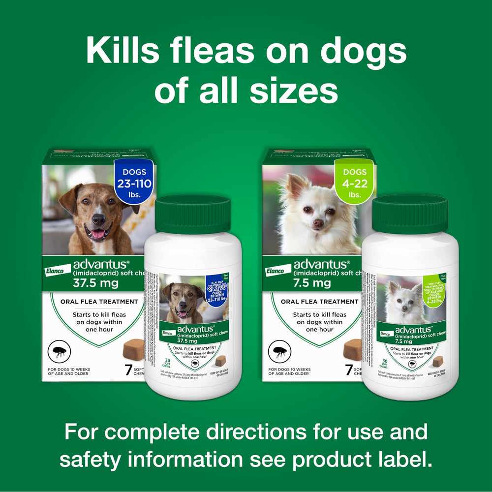 Advantus one-hour flea kill concept shown on packaging.