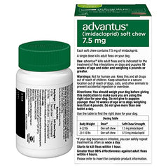 Advantus dog soft chews closeup highlighting savory flavor aiding dosing.