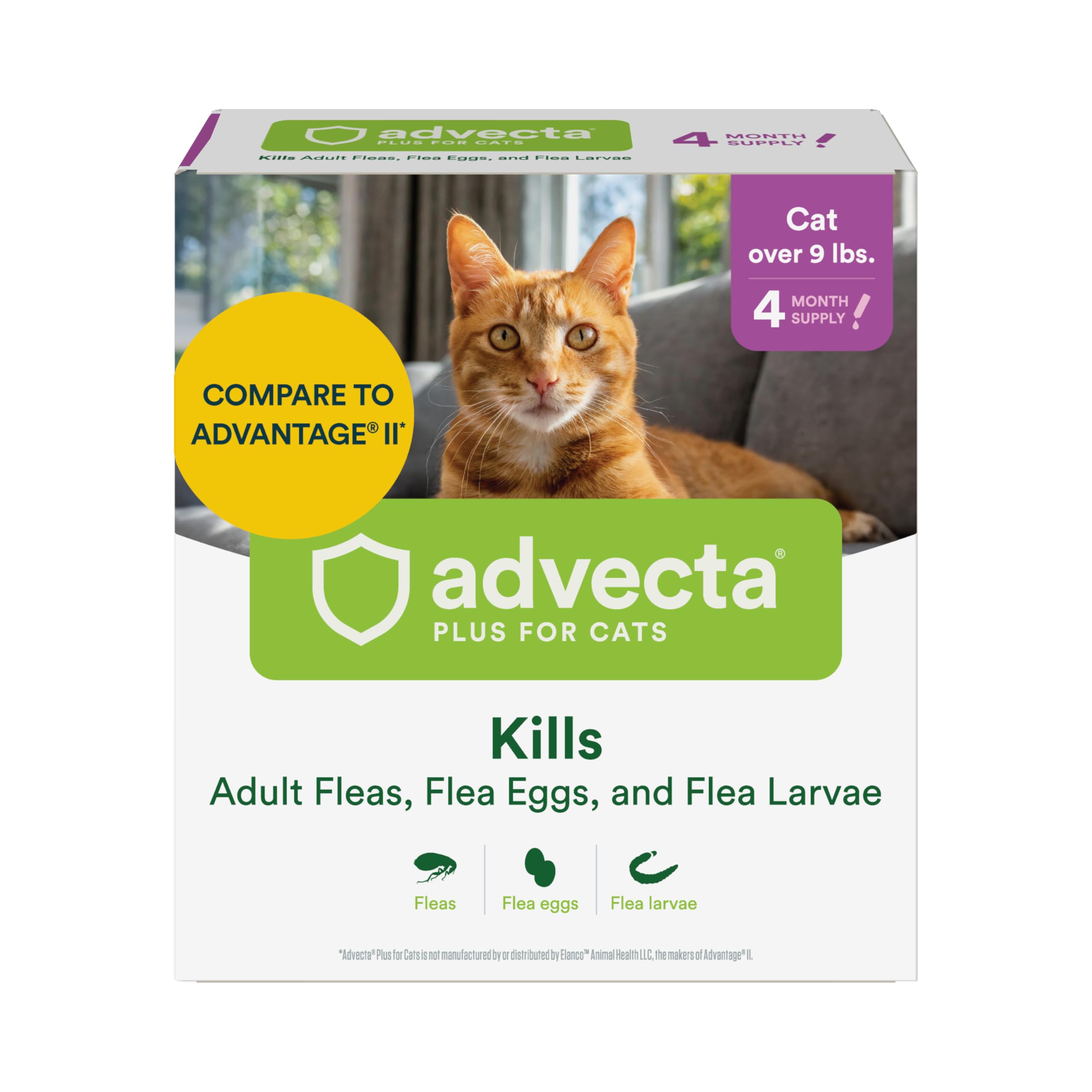 Advecta Plus application tube on cat neck showing easy topical use
