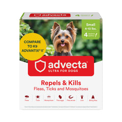 Advecta Ultra application on dog's back for easy topical flea and tick protection.