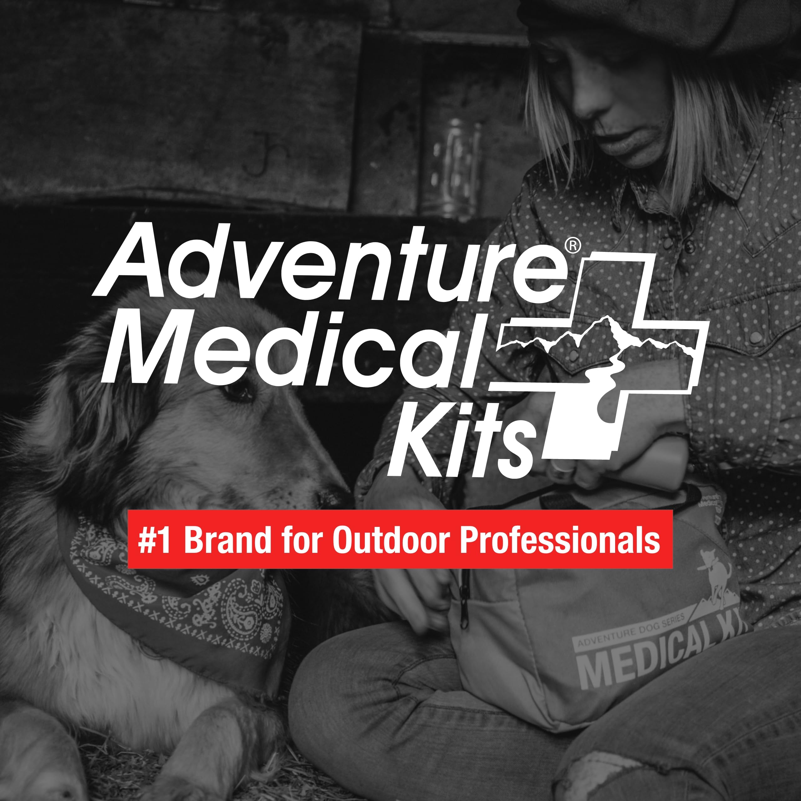 Adventure Medical Kits Trail Dog Medical Kit fits easily in backpacks.