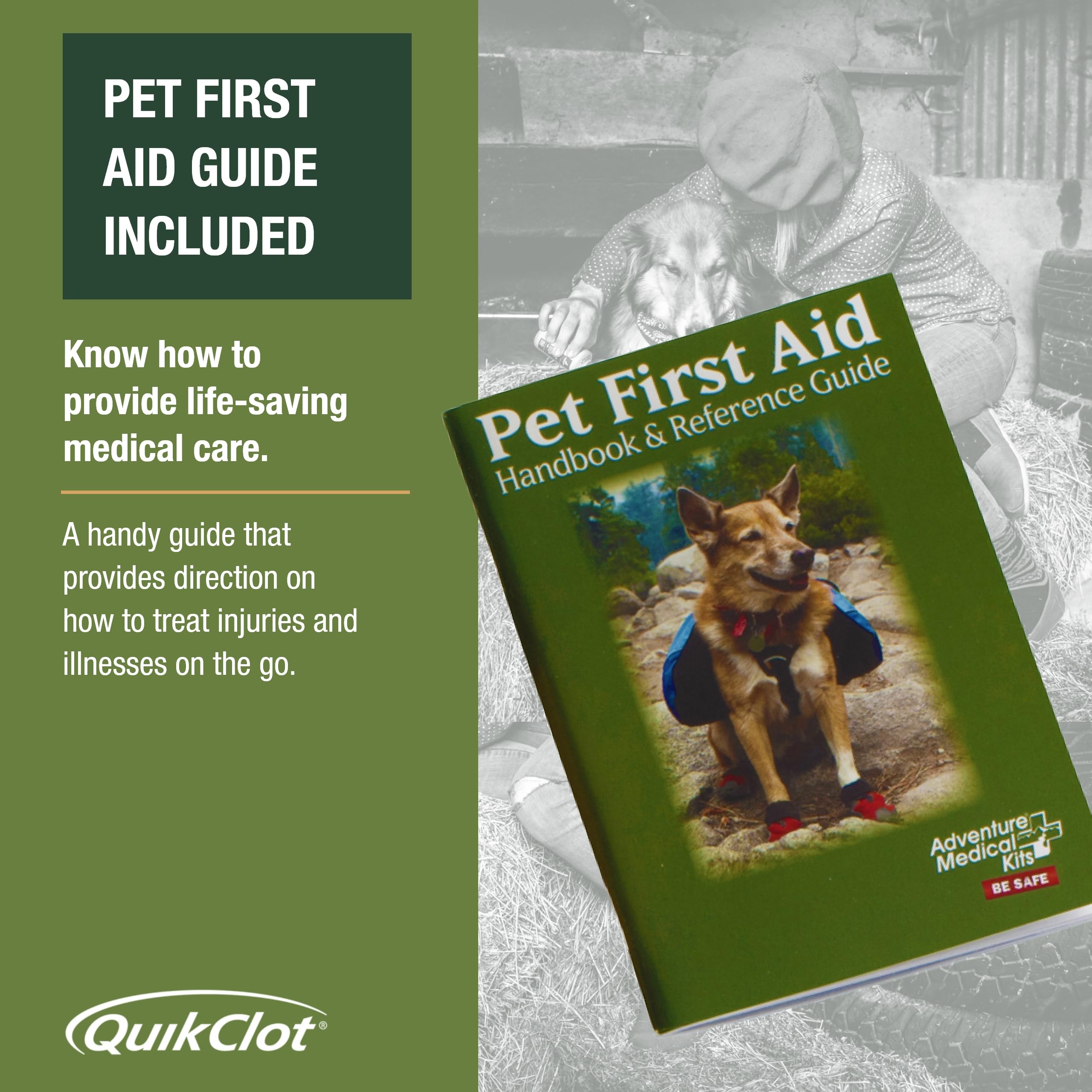 Adventure Medical Kits Trail Dog Medical Kit dressings and bandages for minor injuries.