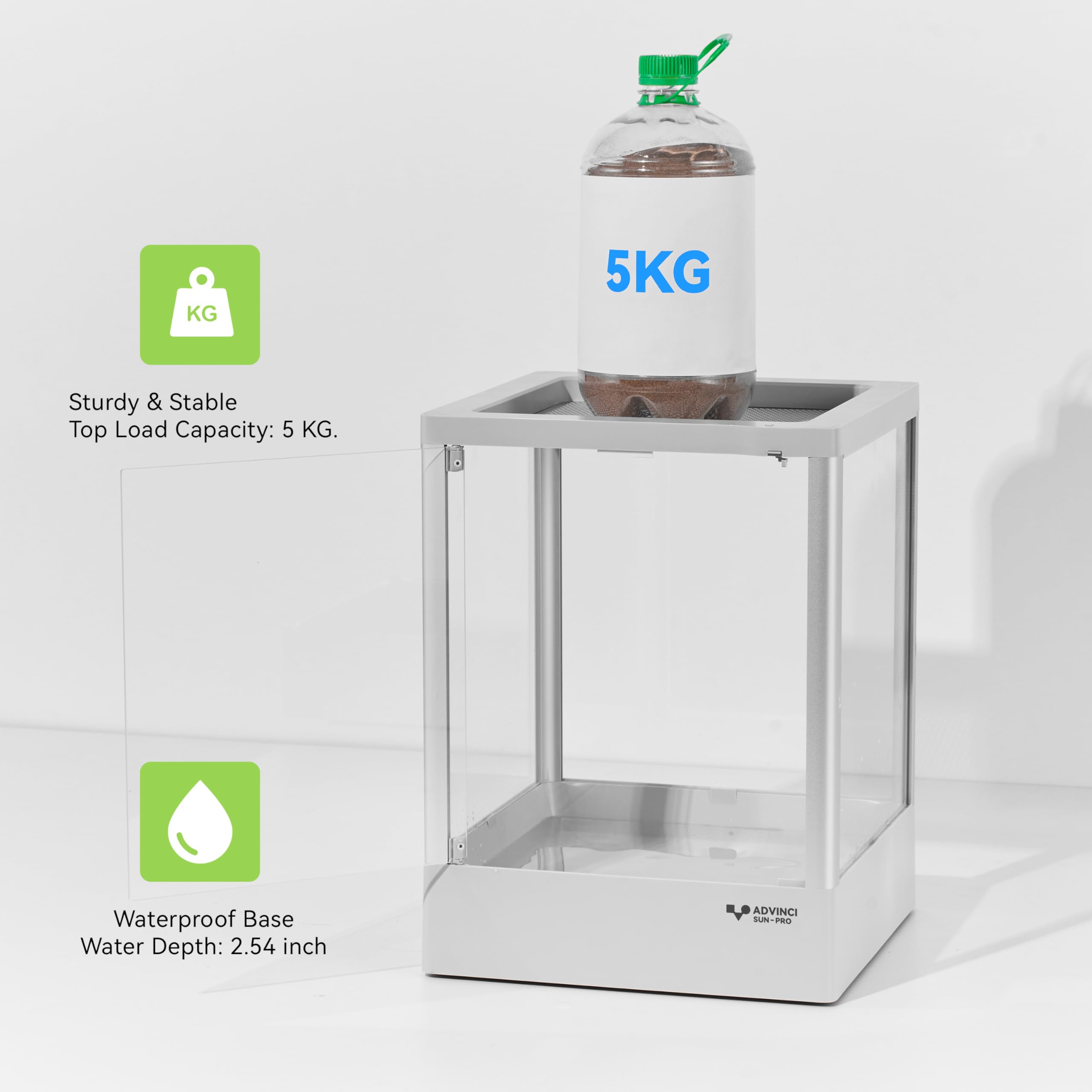 ADVINCI Reptile Glass Terrarium dual-locking latches emphasize child-safe security for peace of mind
