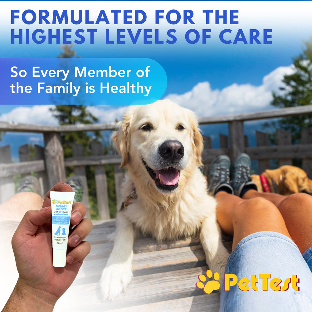Advocate PetTest Energy Boost USA-developed badge shown for quality assurance.
