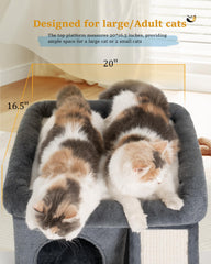 Aechonow 14-cat-tree condo cave: cozy privacy retreat for focused relaxation.