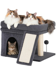 Aechonow 14-cat-tree top perch: roomy lounge for large cats and calm surveying.