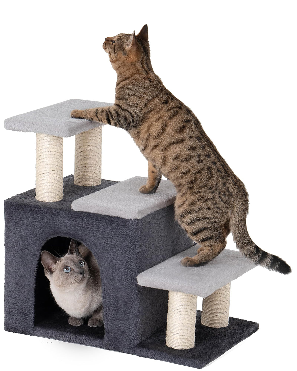 Aechonow 3-in-1 pet stairs stair tower enhances vertical access for pets.