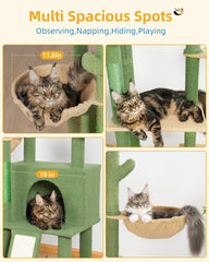 Aechonow cat tree 18-9 inch perch offers elevated viewpoints for curious cats.