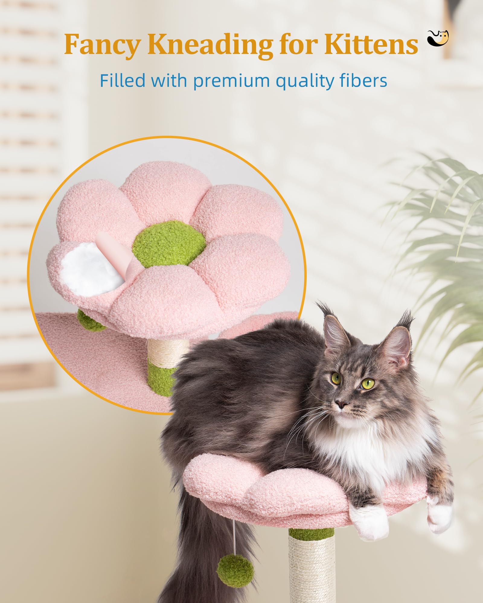 Aechonow Cat Tree jumping platforms encourages playful climbing and exercise