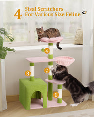 Aechonow Cat Tree with sisal posts offers natural scratching options