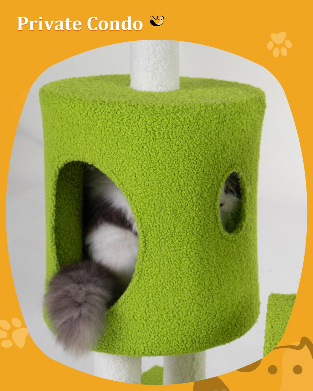Aechonow Flower Cat Tree 42-inch height offers bird-seeing perch and sunbeam spots