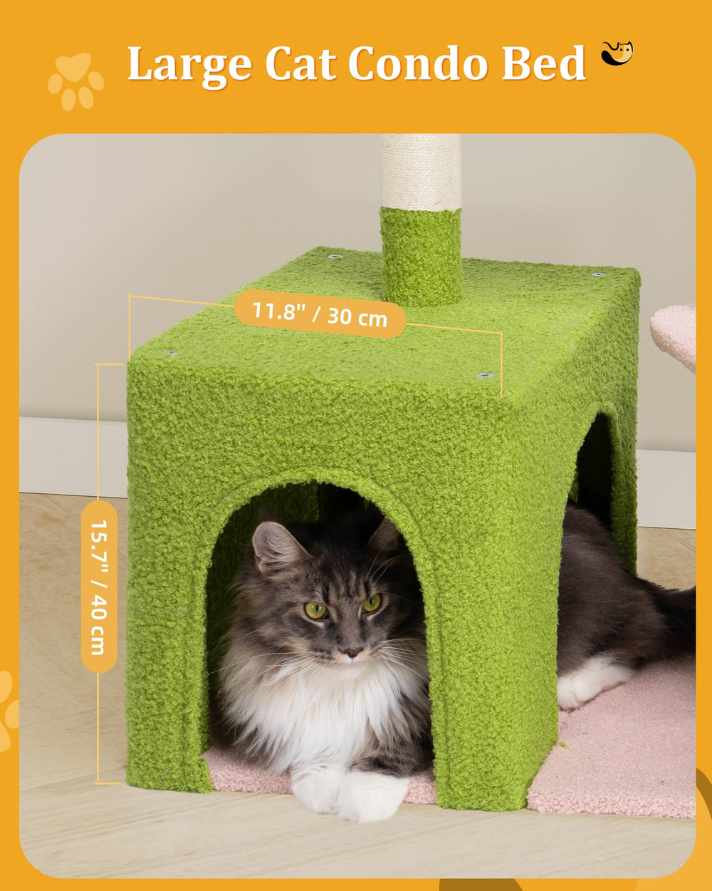 Aechonow Soft cotton top perch provides comfy kneading and lounging