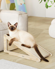 Aechonow wooden cat furniture base highlights sturdy construction and support