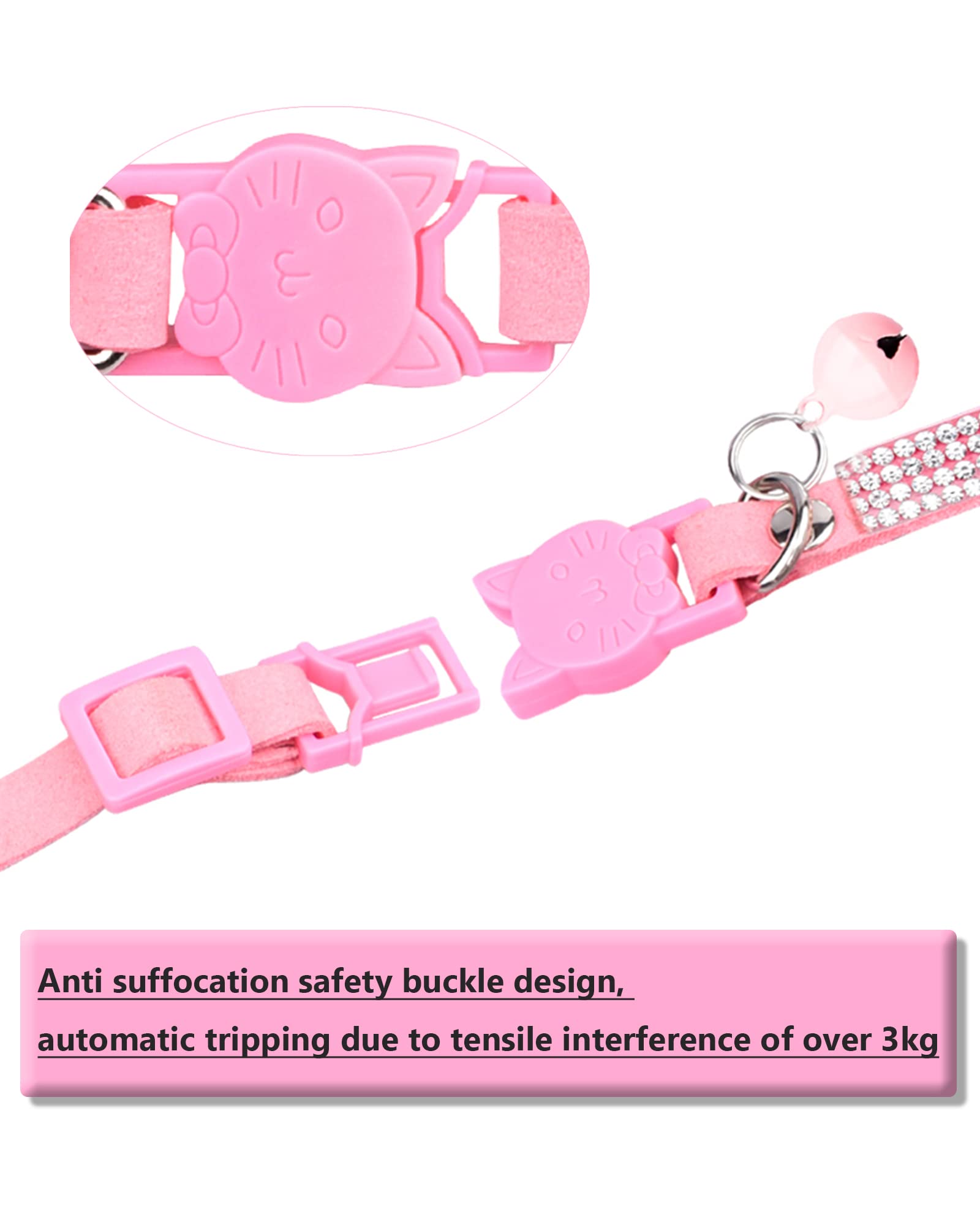 Aecllcea cat collar adjustable 8-12.5 inches fits growing cats