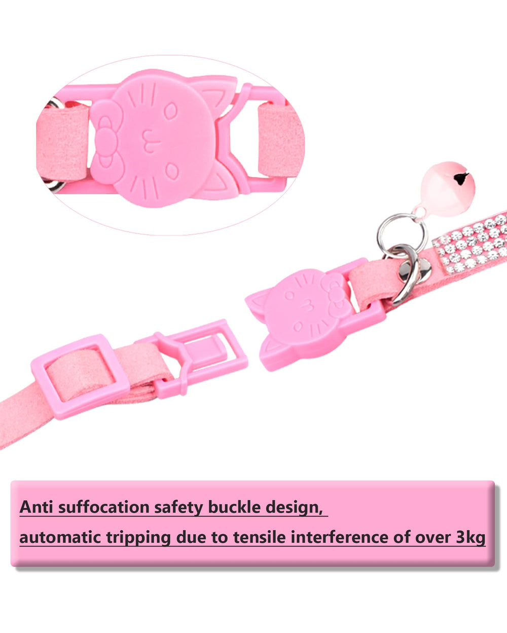 Aecllcea cat collar adjustable 8-12.5 inches fits growing cats