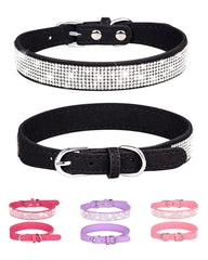 Aecllcea dog-collar-small-black-bling shines on daily walks with stylish comfort.
