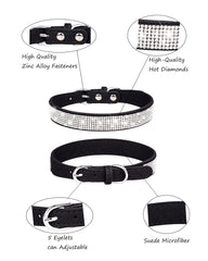 Aecllcea dog-collar-small-purple-bling adds sparkle during playful outings.