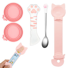 Aecsze cat food can covers lids pink packaging keep leftovers fresh and odor-free for pets