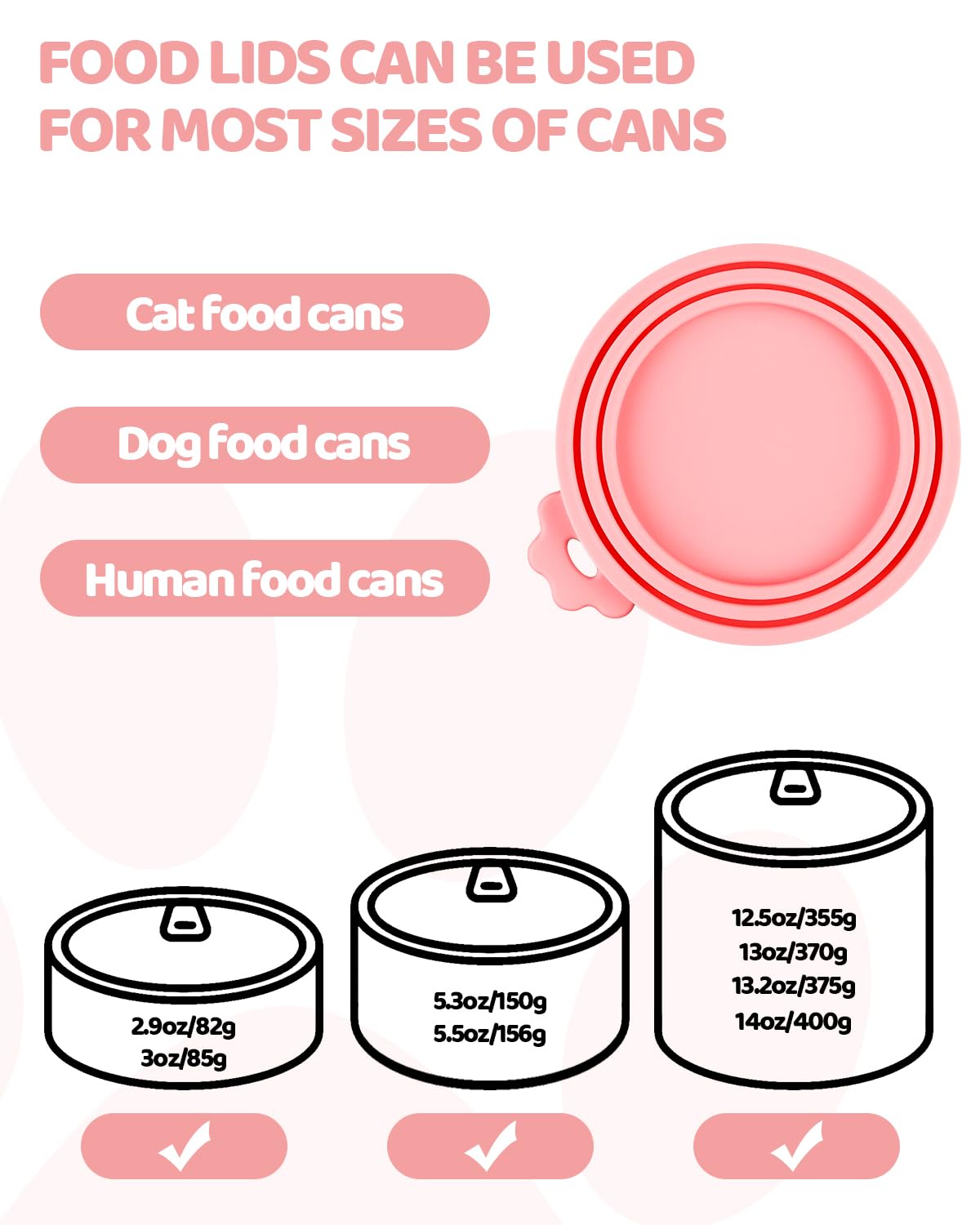 Aecsze food-grade silicone lids pink are BPA-free and heat-resistant for safe handling