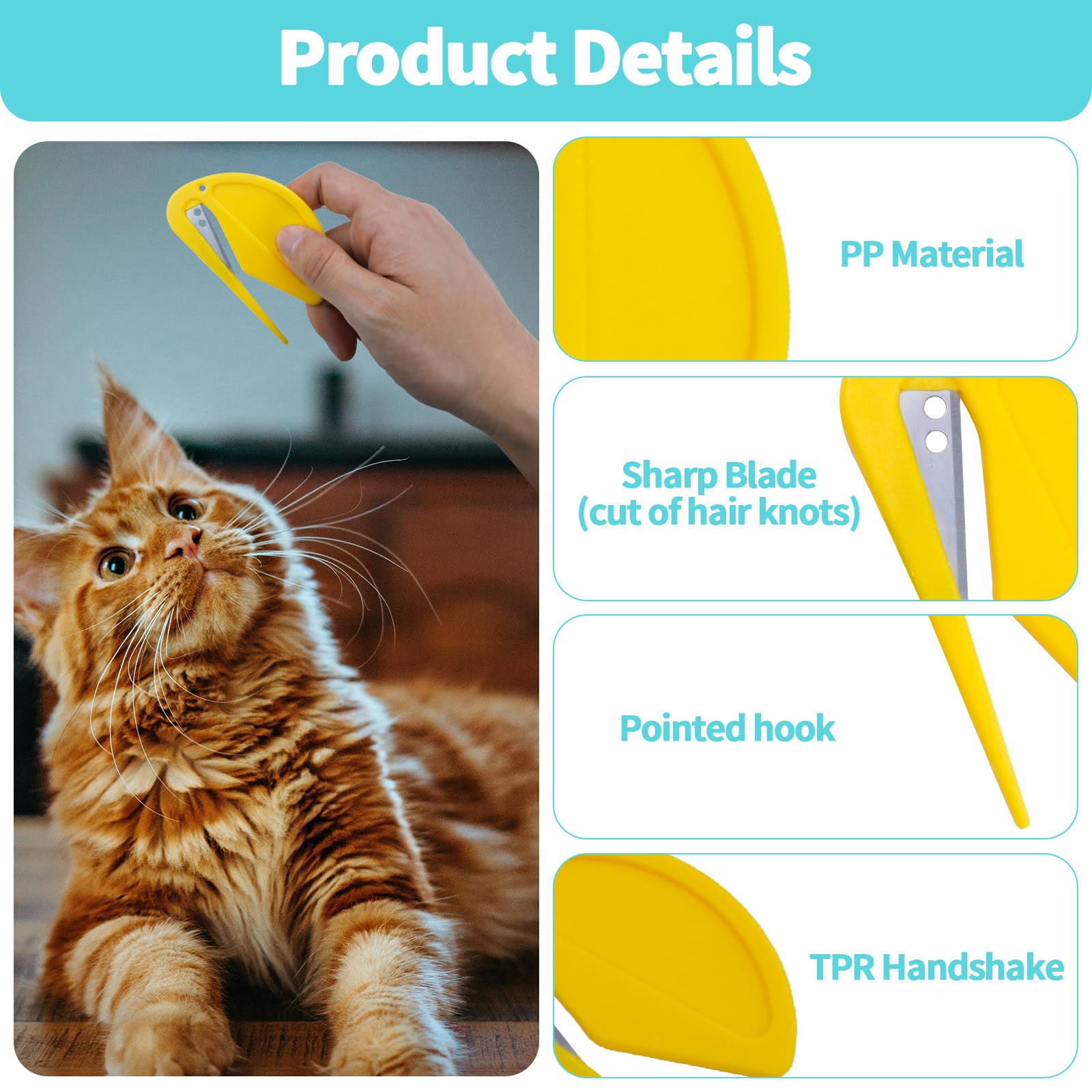 Aecsze knotting comb ergonomic-handle enables relaxed, effortless brushing.