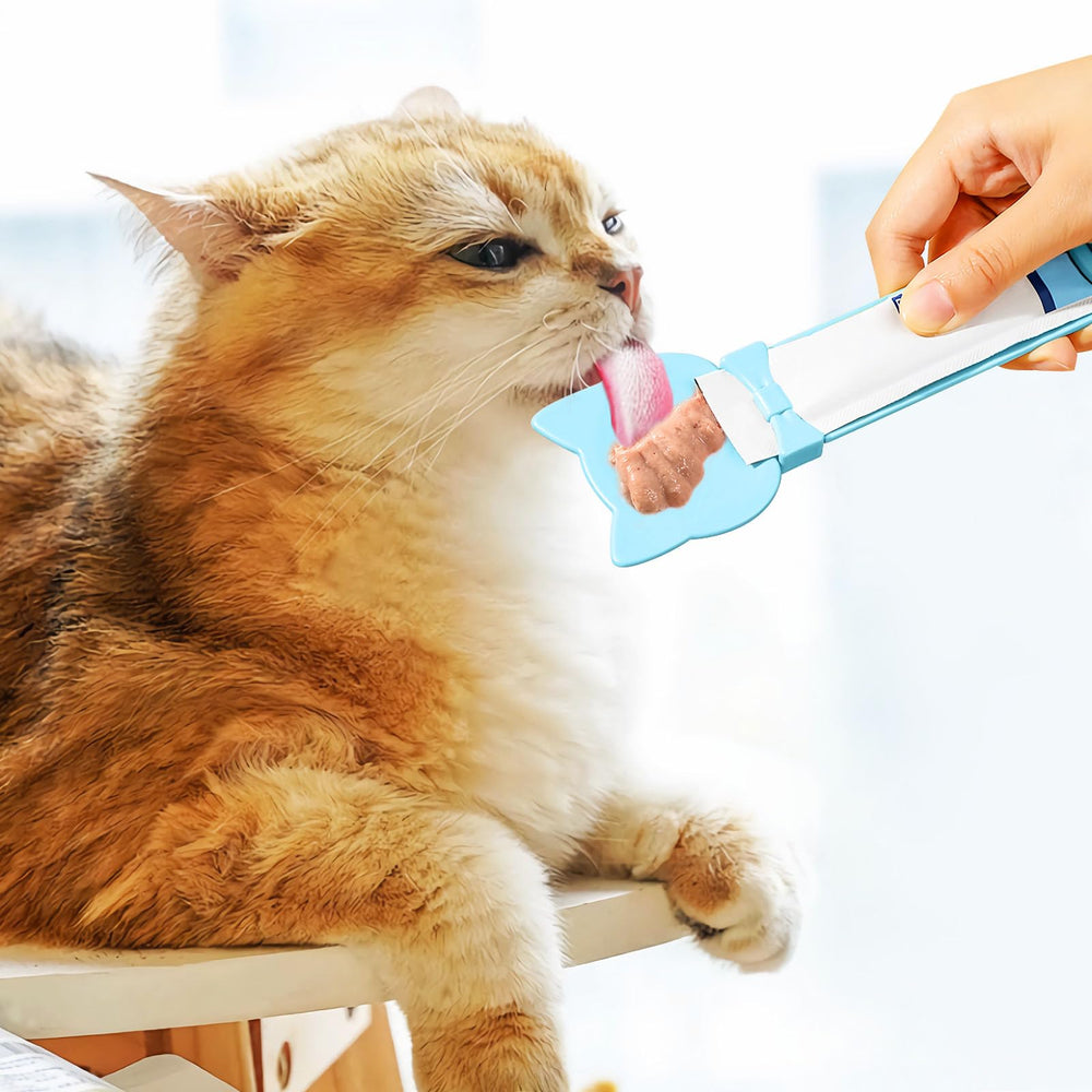 Aerbee cat strip feeder spoon dishwasher-safe for easy cleanup after meals.