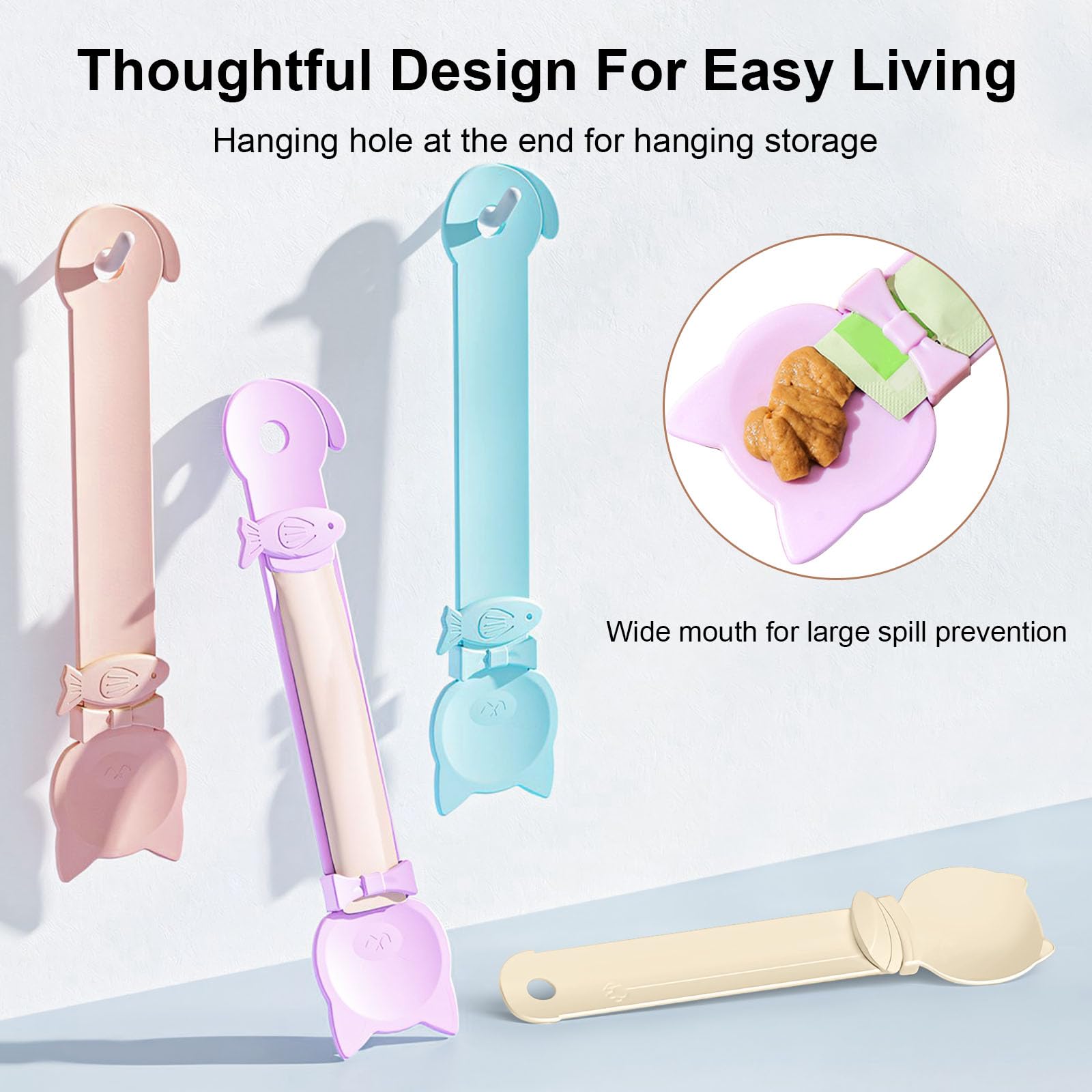 Aerbee cat strip feeder spoon purple ready for slow licking sessions.