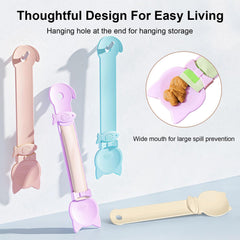 Aerbee cat strip feeder spoon purple ready for slow licking sessions.