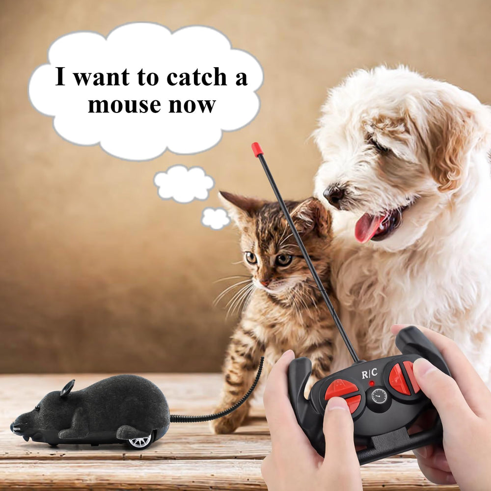 Aerbee remote-control rat toy fur detail highlights soft faux fur for Chase