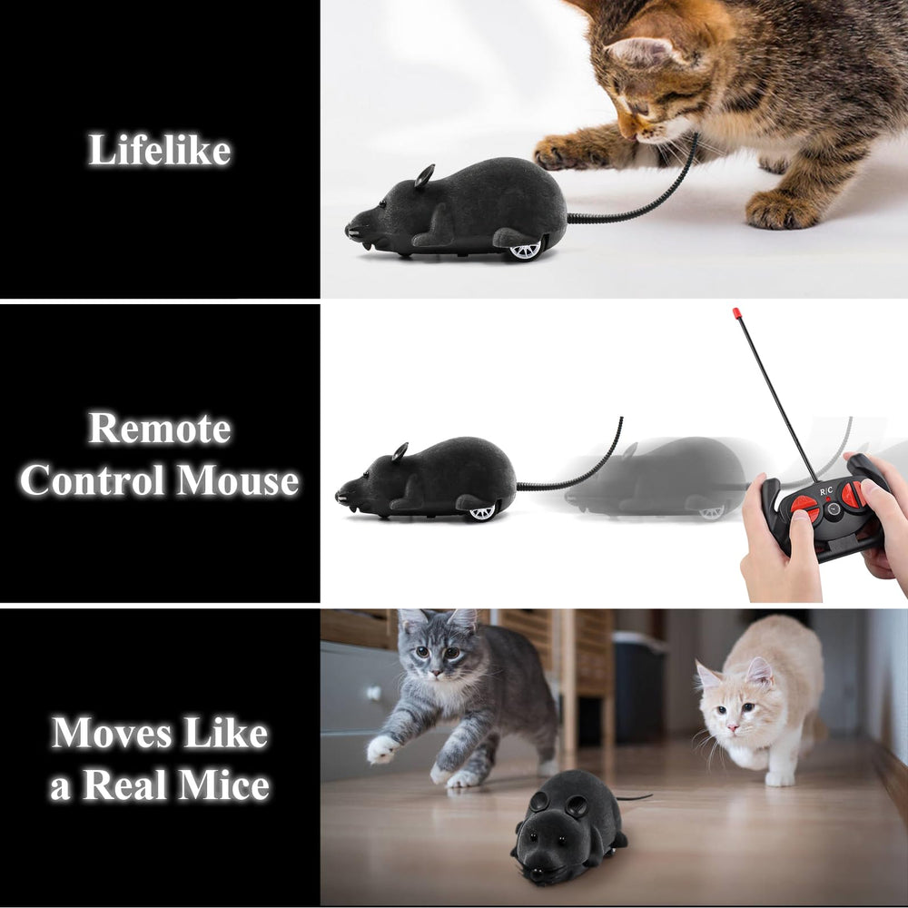 Aerbee remote-control rat toy remote control close-up highlighting distance control