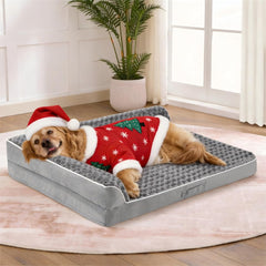 Aeroluxe dog bed with orthopedic foam detail for joint support.