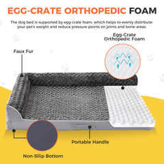 Aeroluxe XL dog bed features an L-shaped bolster for neck and head support