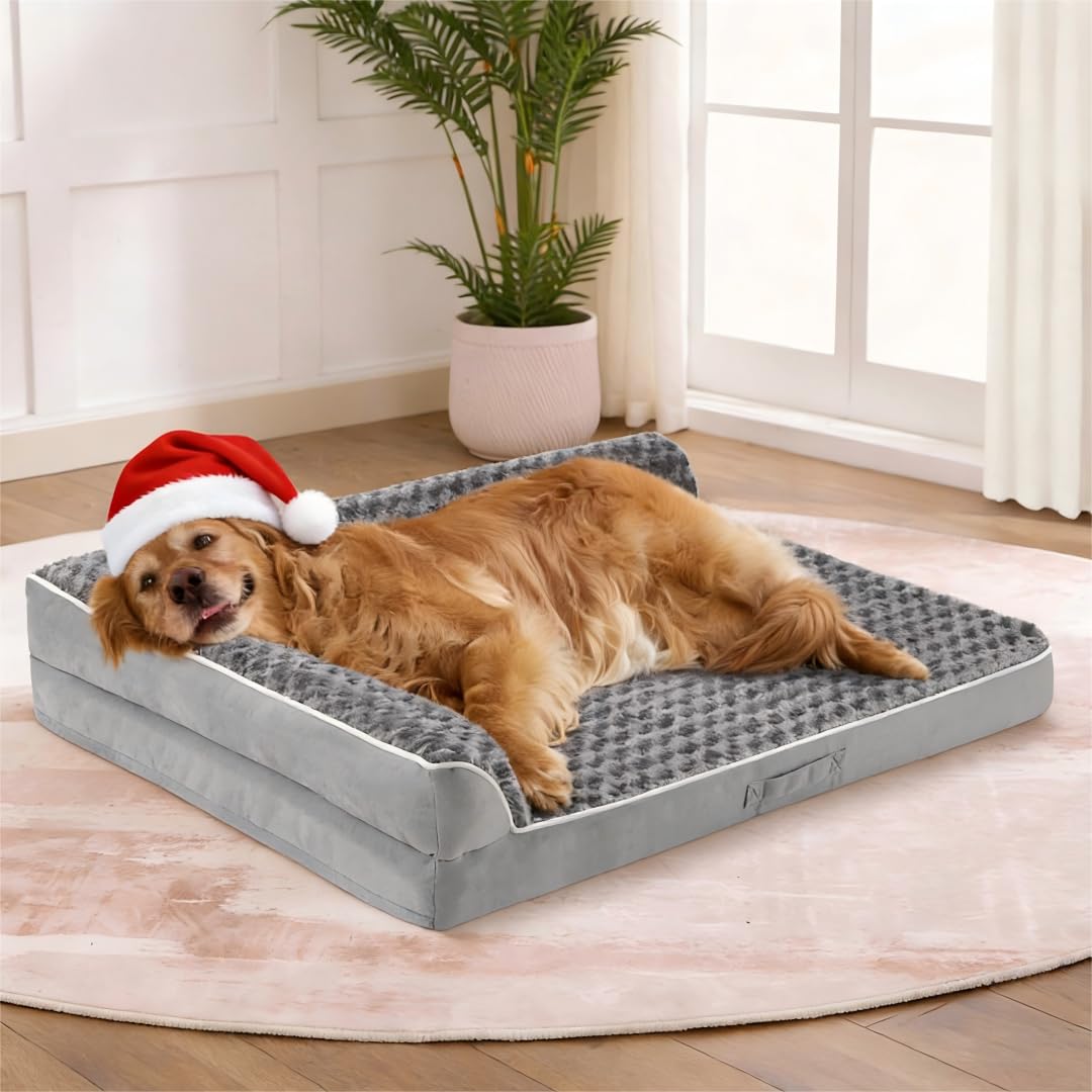 Aeroluxe XL orthopedic dog bed with egg-crate foam supports comfort during rest