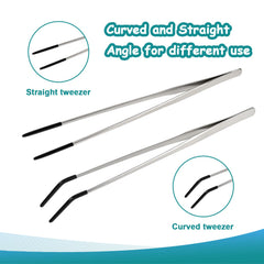 aesxniy reptile tongs curved head ideal for maneuvering in tight enclosures.