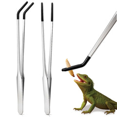 aesxniy reptile tongs with a straight head for precise feeding tasks.