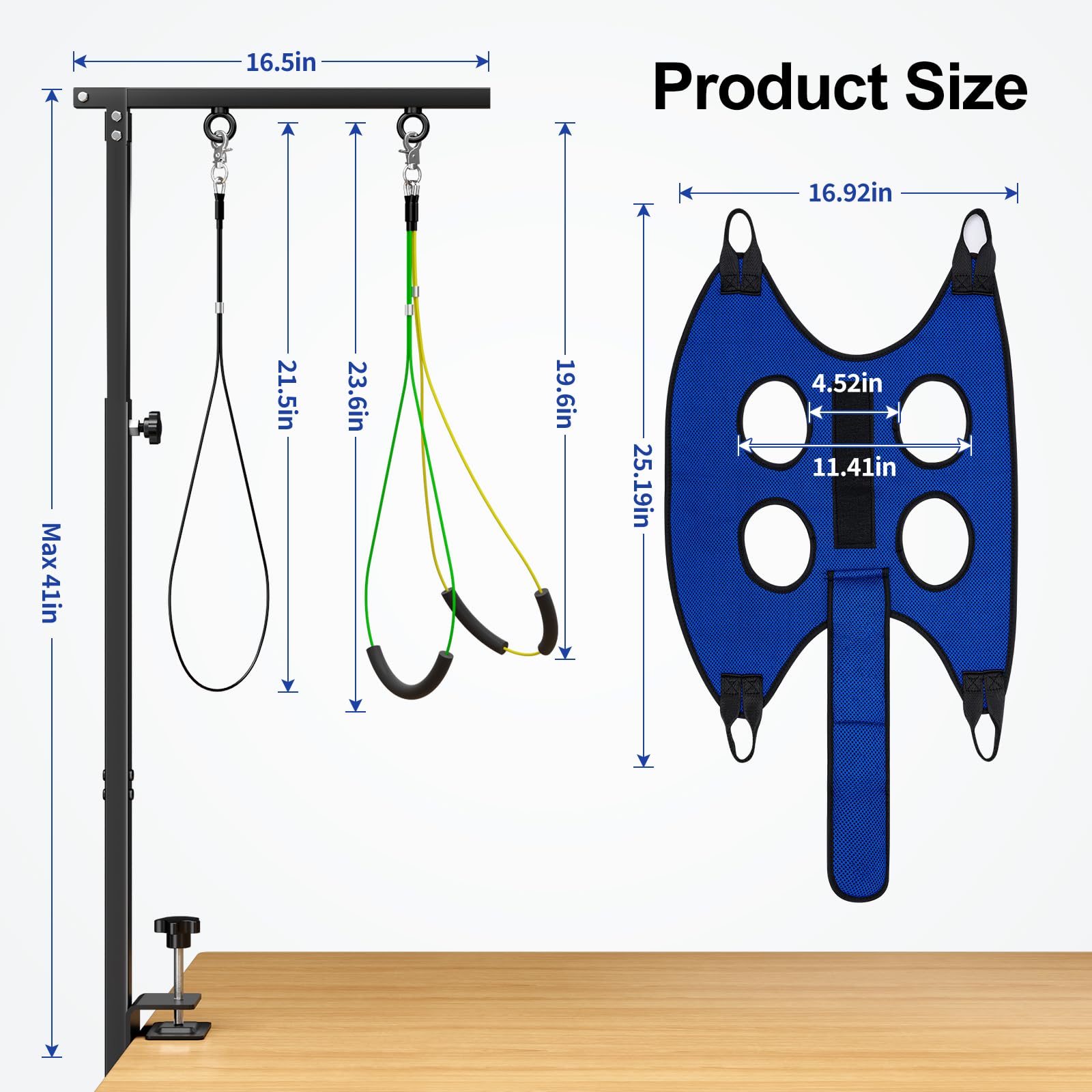 Aetherika foldable arm with storage bag keeps tools organized for portable grooming setups.