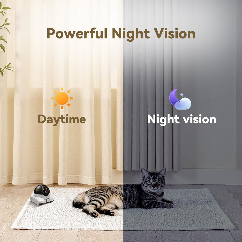 AEZ Robot Camera on Wheels 360 monitoring captures every corner of a room