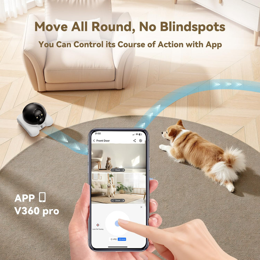 AEZ Robot Camera on Wheels battery capacity supports long monitoring sessions