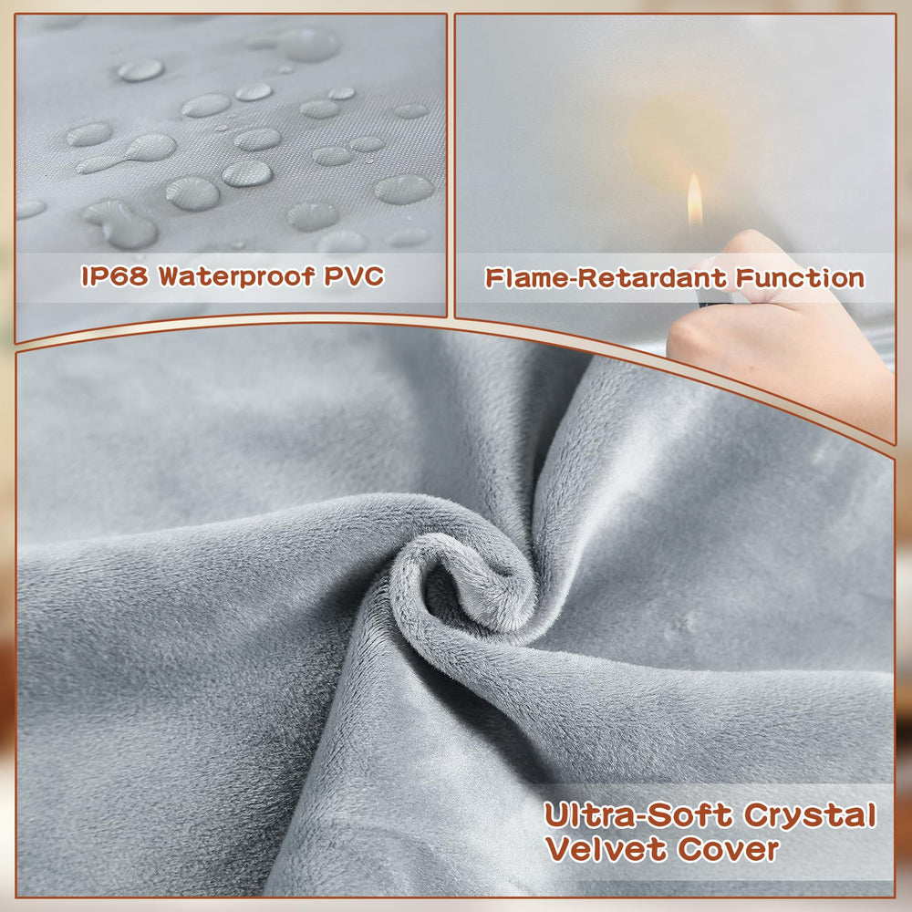 AFDUV pet heating pad chew-resistant cord emphasizes pet-safe, worry-free use.