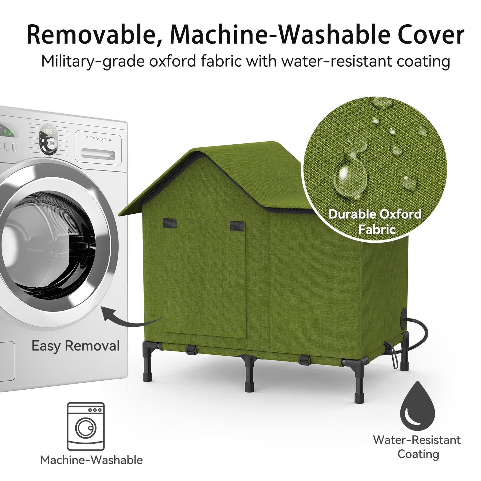 afeioft heated cat house easy assembly demonstrates tool-free setup in minutes.