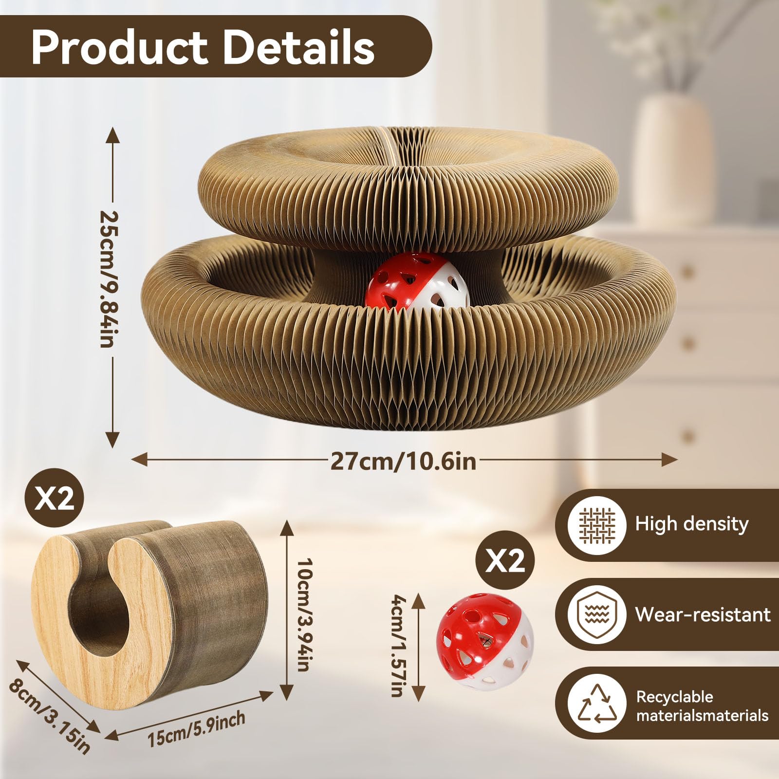 Affiuya 2pcs kitty toy ball track assembly offers modular, interactive play.
