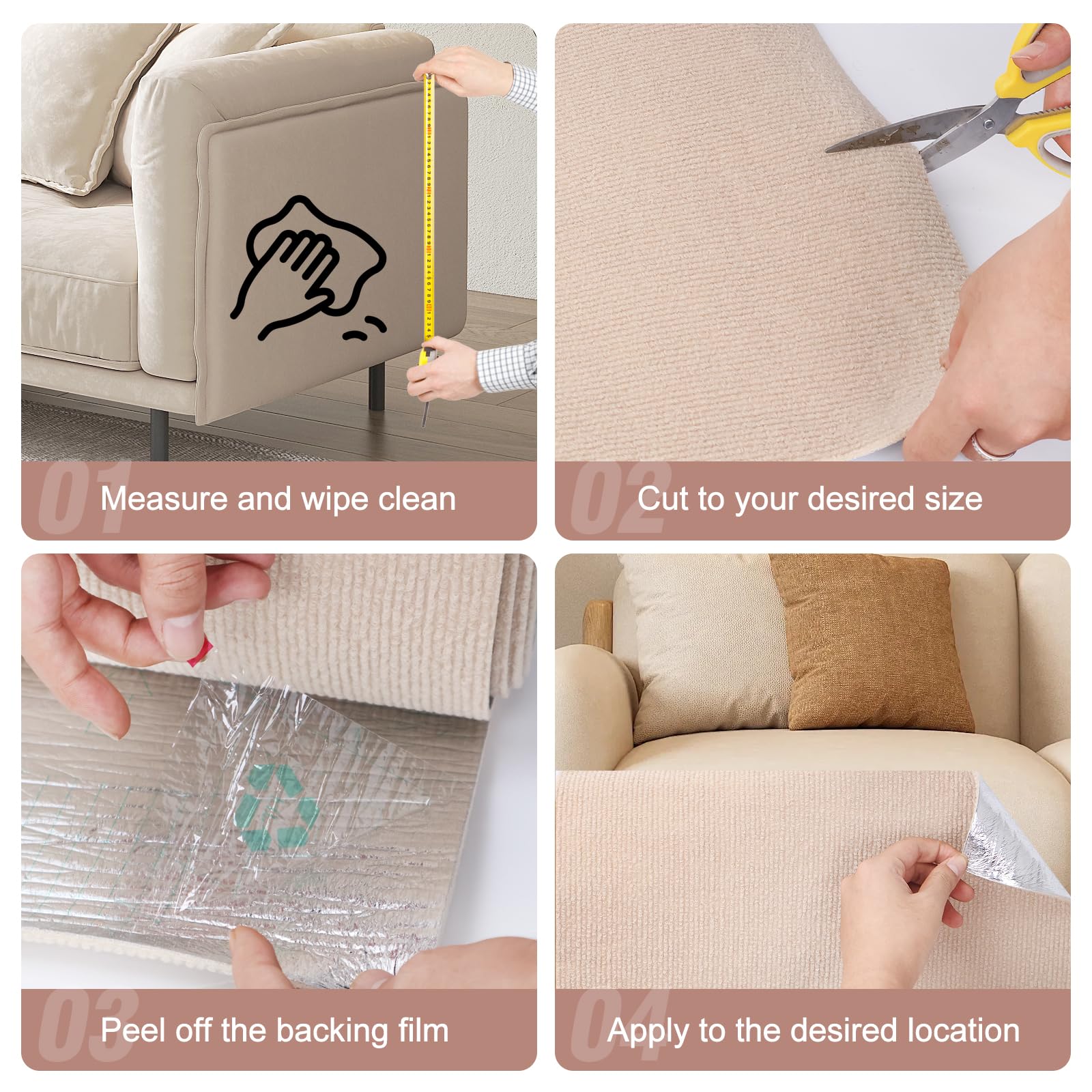 Affiuya easy-clean cat pad for quick fur removal.