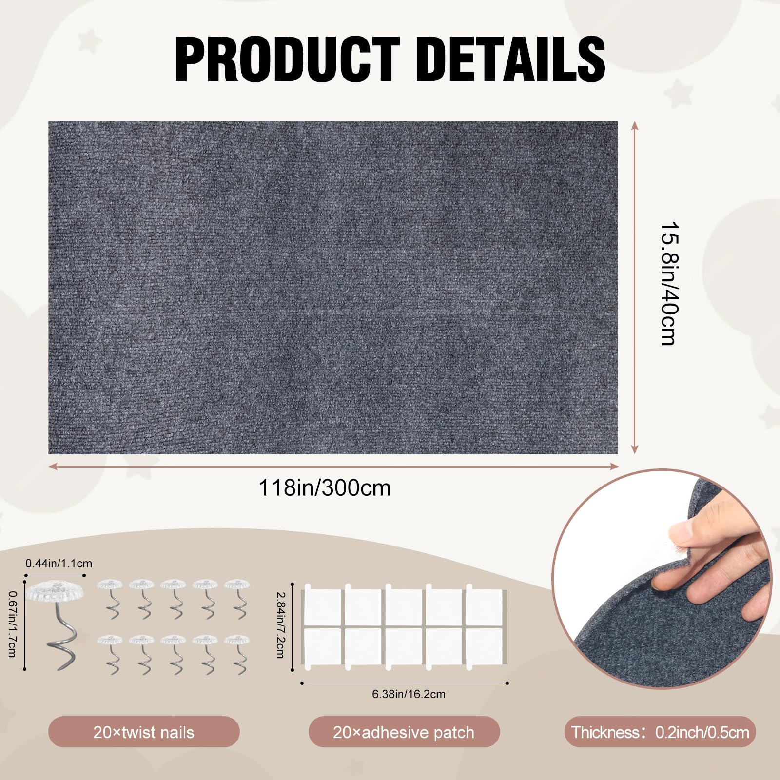 Affiuya self-adhesive cat pad enables quick, mess-free attachment.