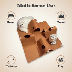 AFLIFLI foldable kitty play mat saves space in small apartments.
