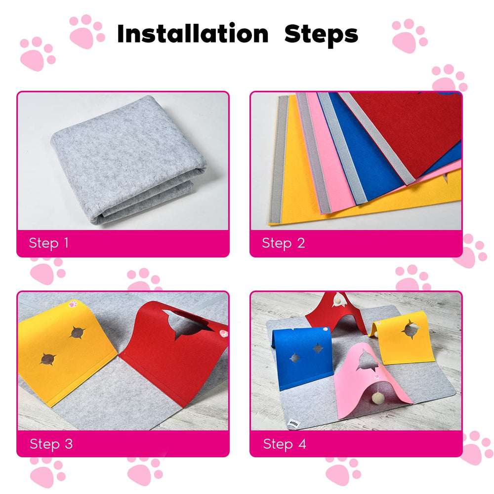 AFLIFLI portable indoor pet tunnel travels easily for on-the-go fun.