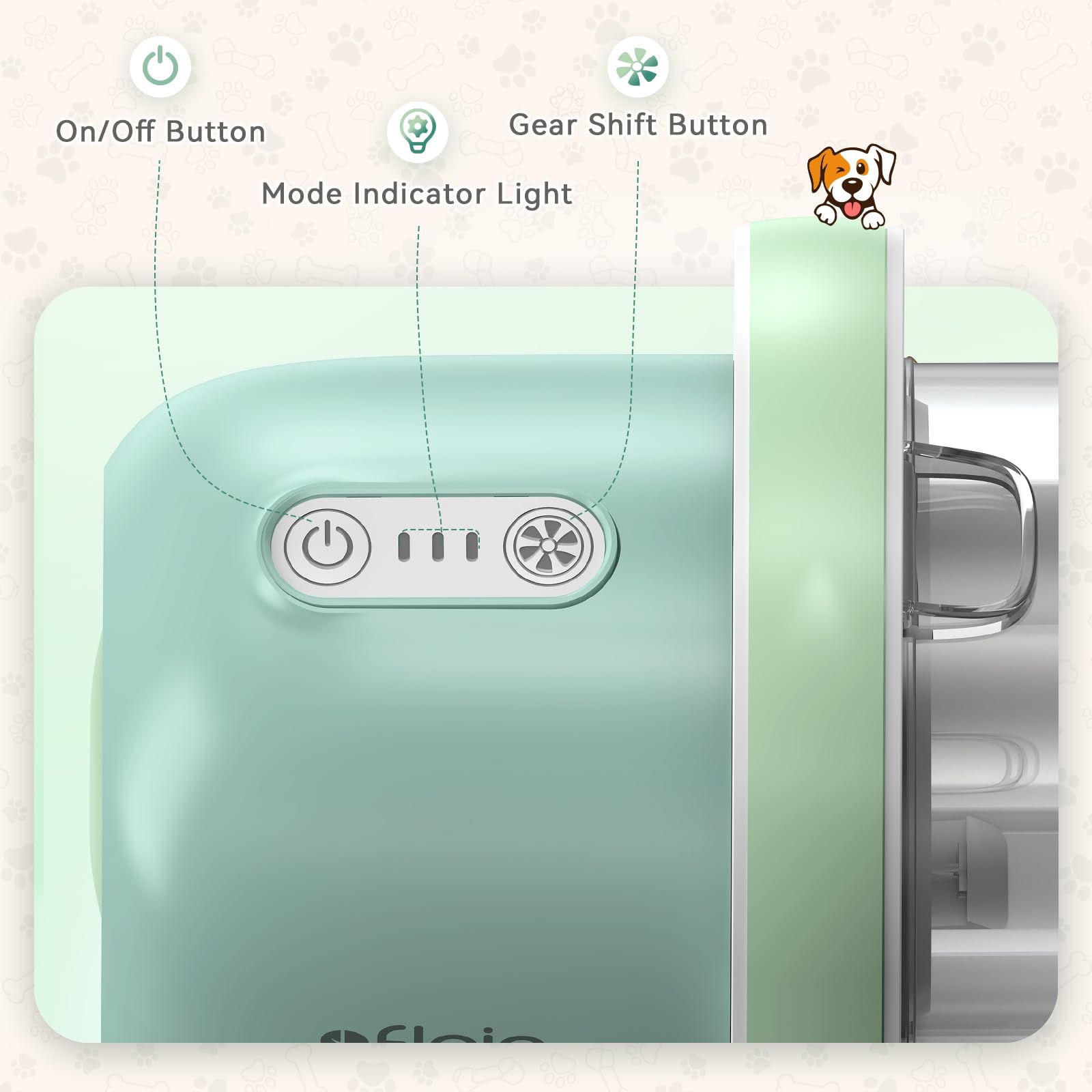 Afloia 6 attachments offer grooming, deshedding, clipping, paw trimming, and nail grinding.
