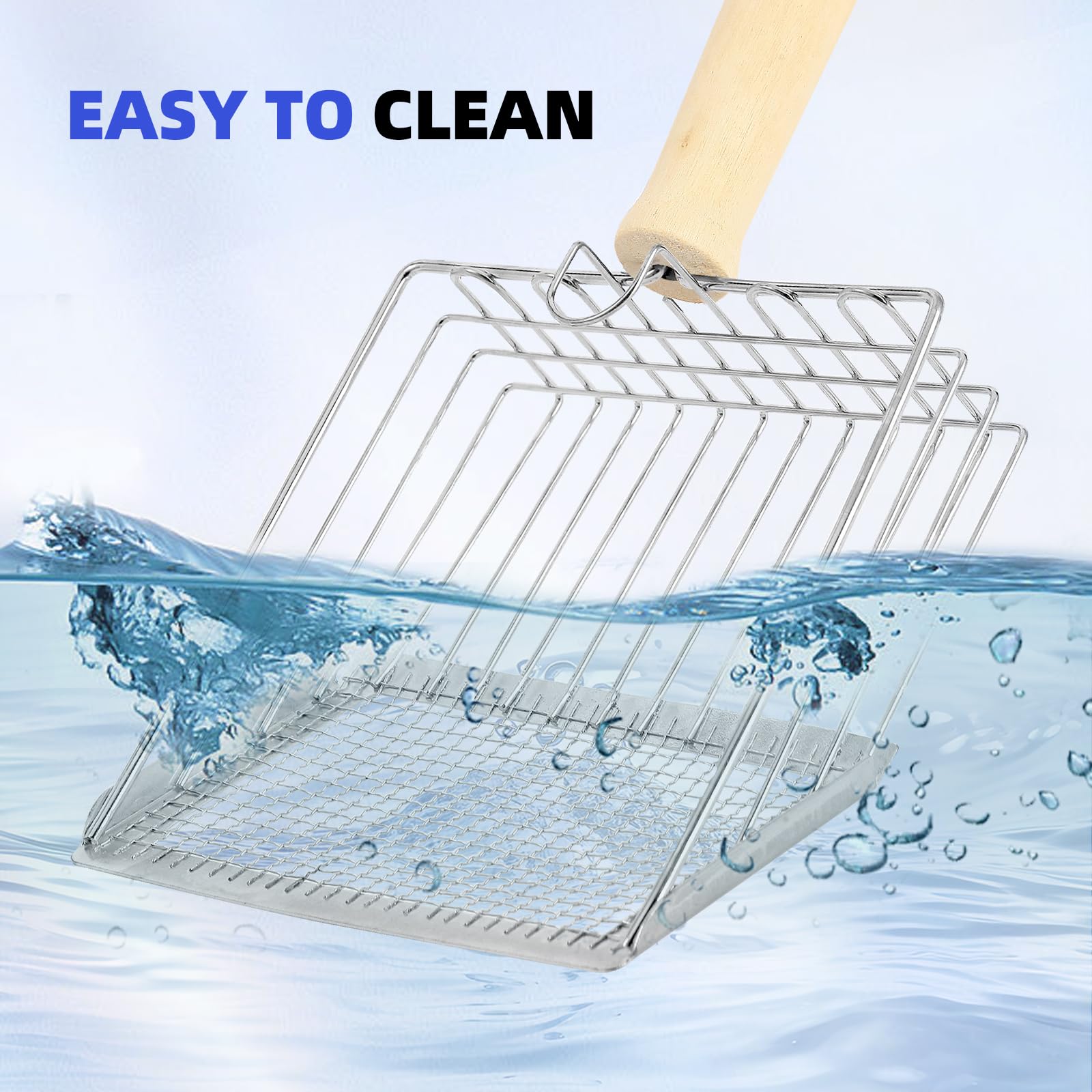 AFOLOREET litter scoop helps keep the litter area clean between uses.