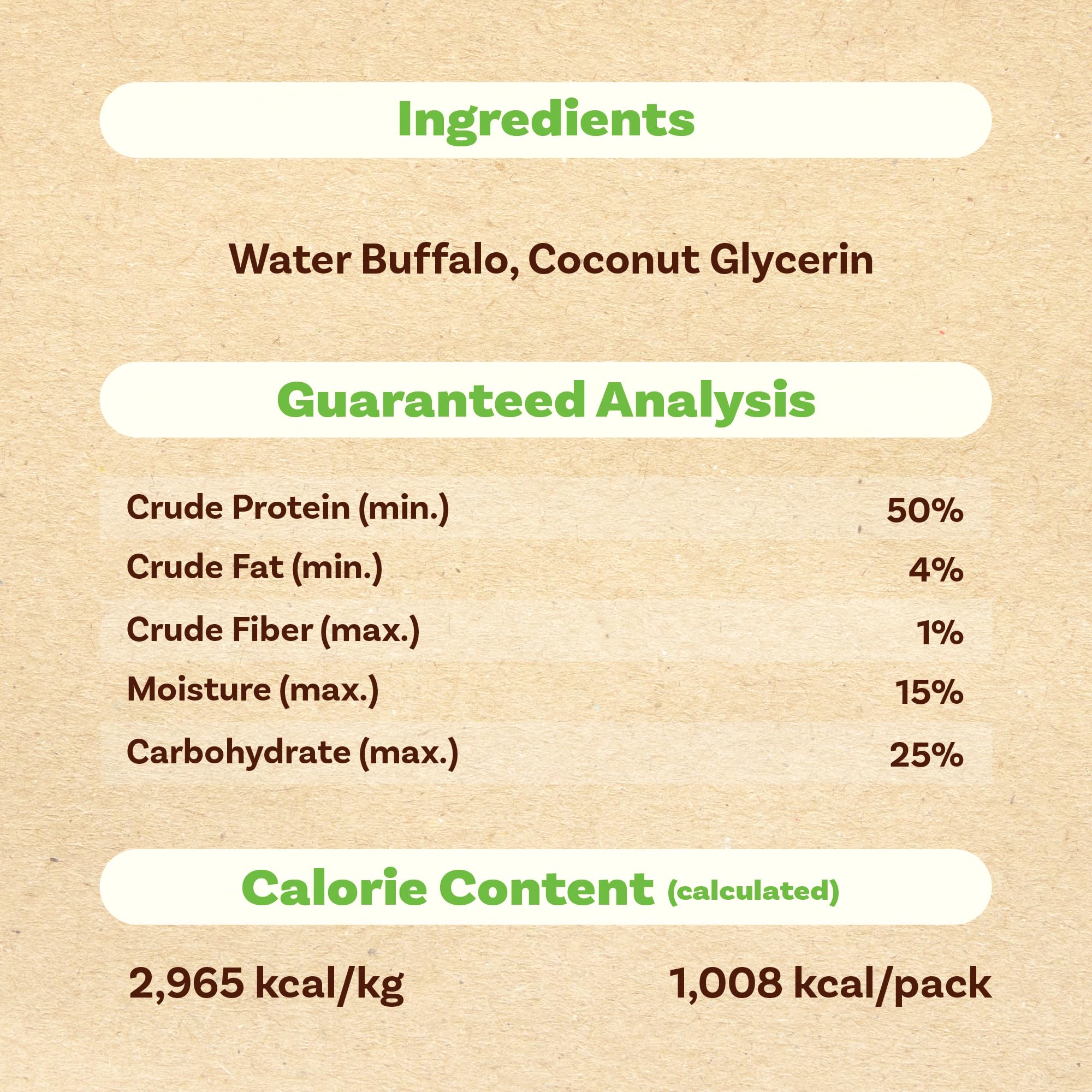 AFreschi Buffalo Dog Treats sourcing image emphasizes cleaner supply.