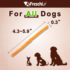 Afreschi Soft Chicken Dog Treats texture bite closeup—soft, easy-chew bites for puppies.